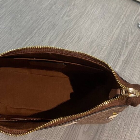 COACH X Peanuts Teri Shoulder Bag In Signature Canvas With Snoopy - Picture 8 of 8